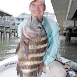 Most of the sheepshead caught at the Wrightsville Beach ICW Bridge near Bridge Tender Marina will weigh 2 to 4 pounds, but anglers often land larger specimens.