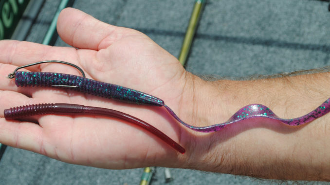 Summer is time to pick up a super-sized worm when bass fishing