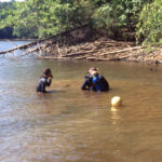 Paul Cleveland uses scuba equipment to get in touch with big blue catfish and flatheads.