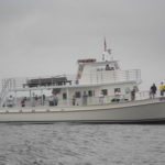 The Crystal Dawn fishes alongside the Miss Oregon Inlet in the Pamlico Sound just inside of Oregon Inlet.