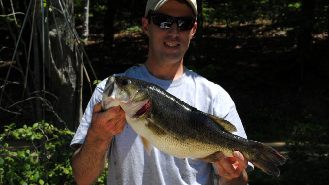 Post-spawn bass on Lake Gaston hitting topwater baits, Wacky Worms