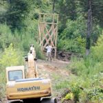Hunters may opt to build box or tower stands along the edges of clear-cuts to continue hunting after replanted trees grow up.