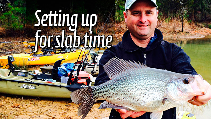 Setting up for slab time - Get your kayak rigged for crappie fishing