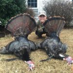 Brady Smouse killed two turkeys with one shot on March 13 while hunting in Cowpens.