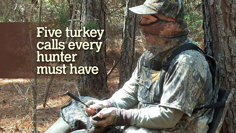 Charles Hudson, a South Carolina turkey hunting legend from the tiny town of Travelers Rest, carries so many calls in vest that he “can barely walk around.”