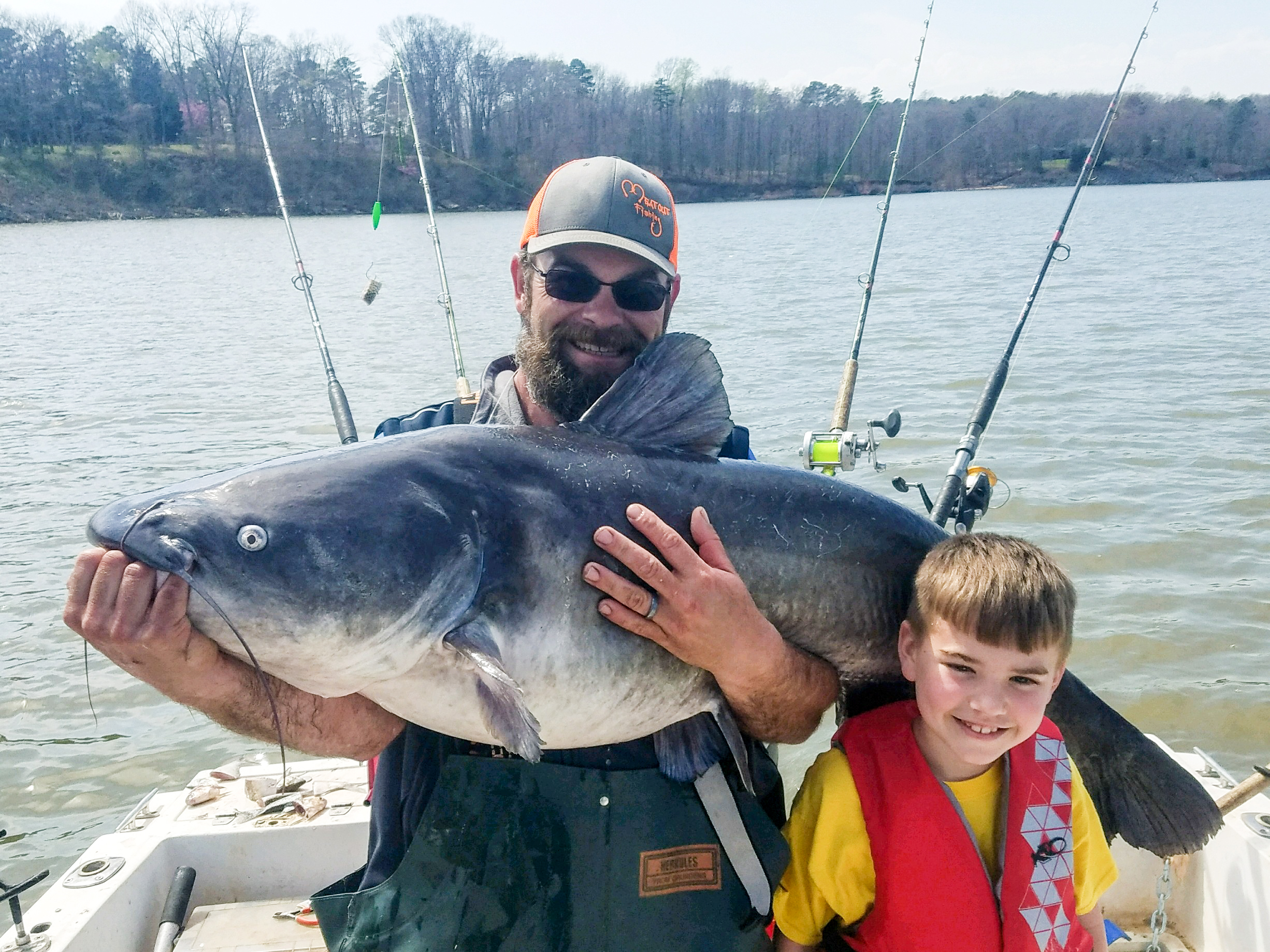 100-pound catfish caught by 8-year-old angler at Kerr Lake