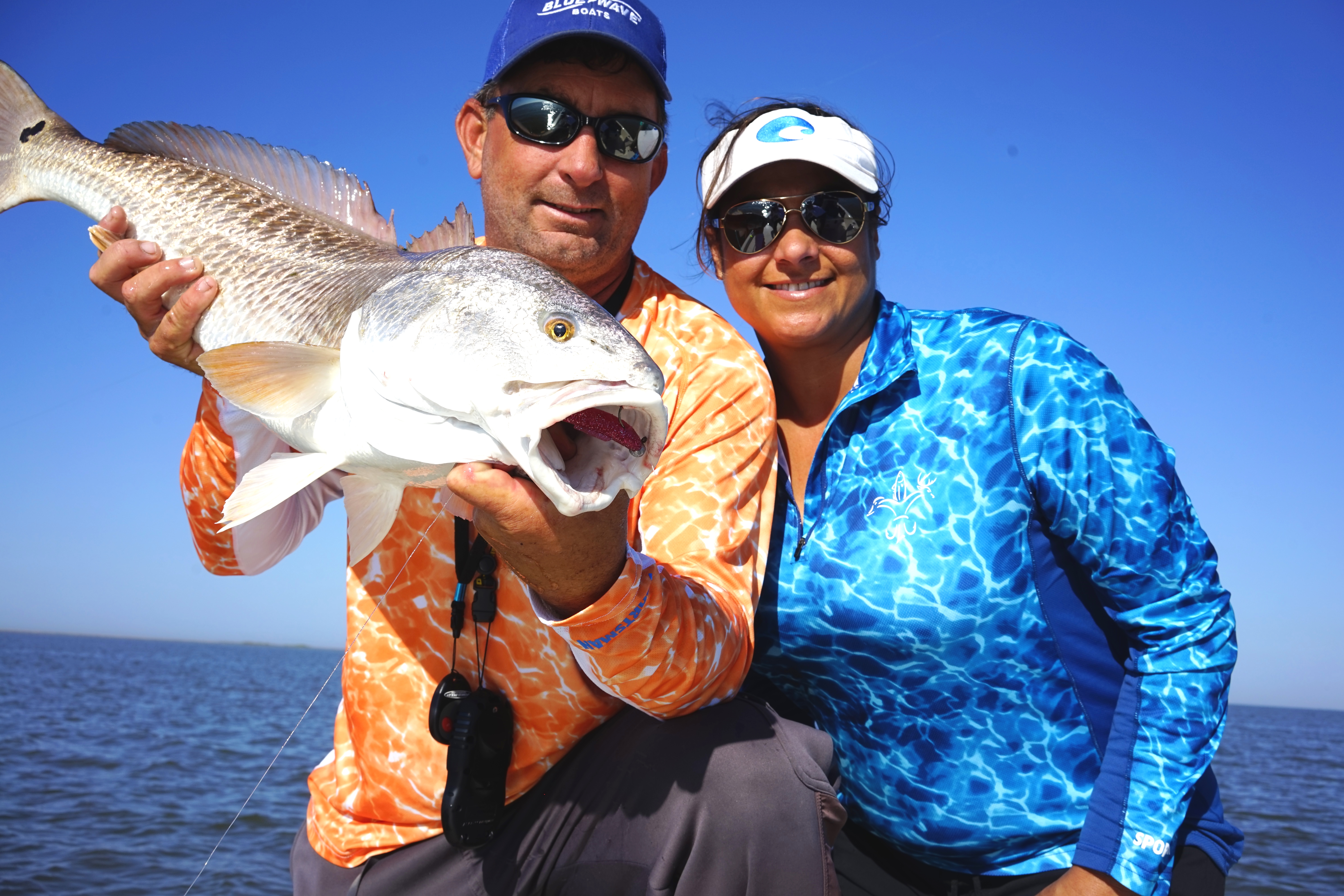 Capt Brent Ballay And Meredith Ballay Of Cast N Blast Fishing Charters In Venice La Both Accomplished Anglers Recommend Cool Breeze Performance Shirts Carolina Sportsman