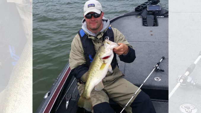 Bass pro Andy Wicker said winter bass may be deep on Lake Monticello, but they’ll bite a spoon or Alabama rig.