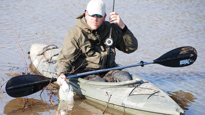 Winter fishing can be more fun than most anglers realize, but in a kayak or other paddlecraft, precautions are necessary.