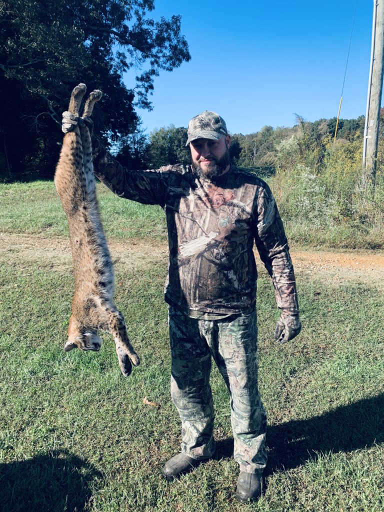 Jason Dunn from Snow Camp in Alamance County killed this bobcat on his farm.