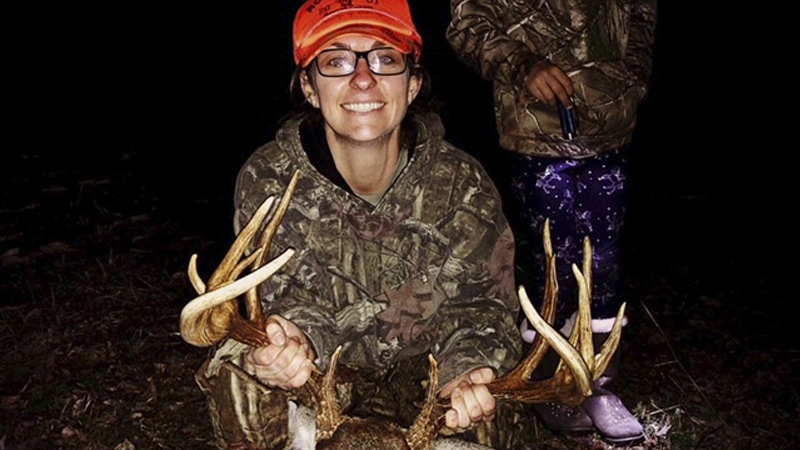 Misty Weber of Gibsonville, N.C. killed a 16-point nontypical buck in Guilford County on Dec. 13, 2020.