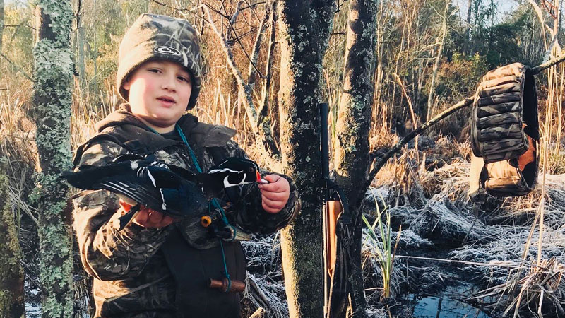 Photo of the Week: Levi Branch with his first wood duck