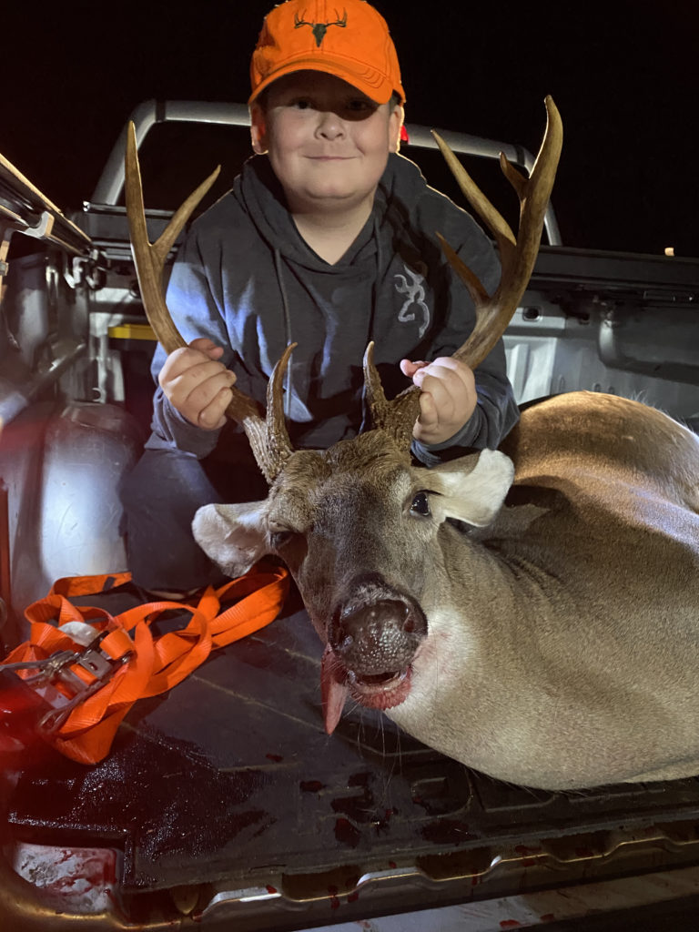 Twelve-year-old Ty Lowery killed a big 8-point buck on youth day. He shot the deer in the heart with a 6.5 Creedmoor.