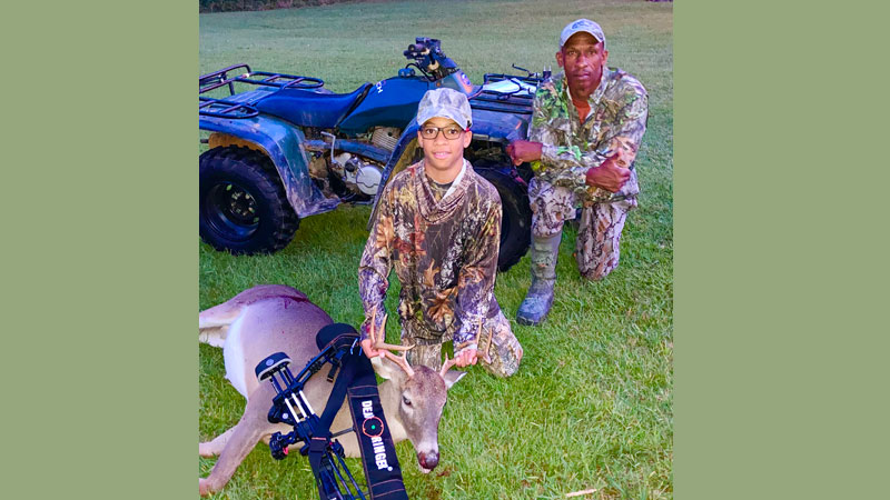 Wesley Stewart was hunting with his dad on Oct. 2, 2021, and pulled off his first bow kill with an 8-point Lancaster County buck.