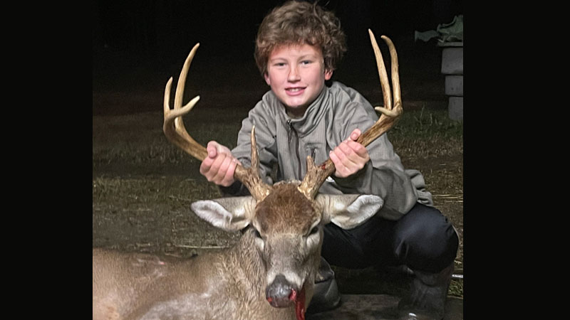 Sam Daniels, 12-years-old, killed this wall hanger in Rembert/Boykin on Monday, Nov. 22, 2021.
