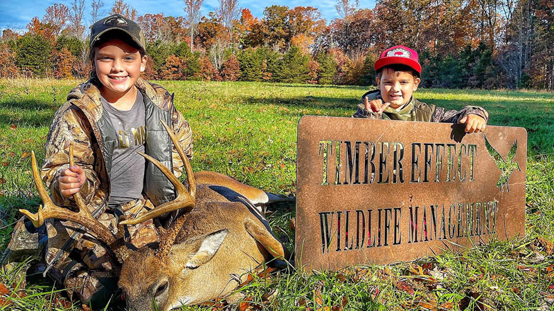 Willow Pruitt killed her first buck with a 75-yard shot from her .243 rifle while hunting with her dad.