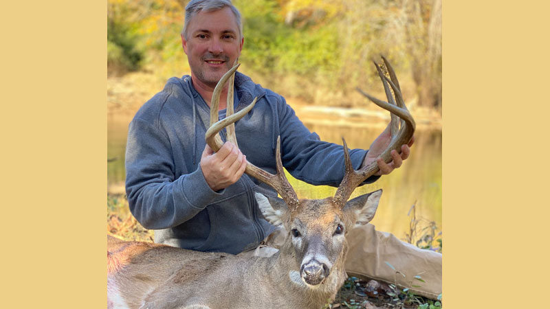 On Nov. 13, 2021, at 4:43 p.m., hunter Donnie Johnson shot a monstrous Johnston County, N.C. 10-point buck.