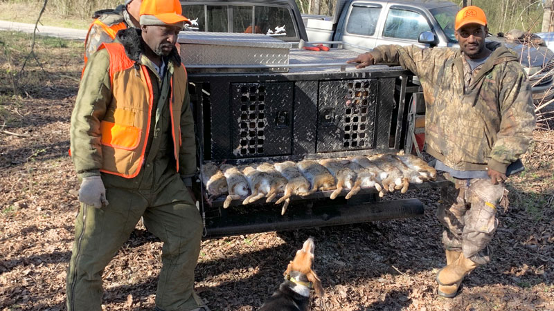 Brock Stewart and Skeet Stevenson and two good buddies had a good day rabbit hunting in Lancaster County, S.C. on Jan. 8, 2022.