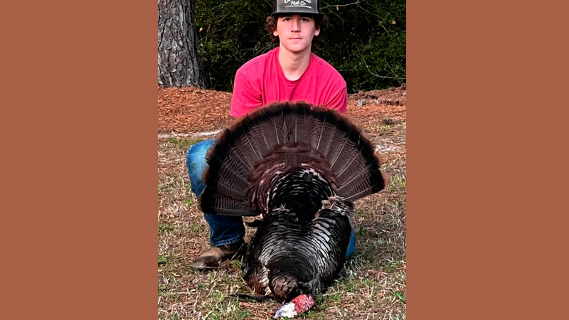 Hunter Winslow, 17-years-old, killed his first turkey in Elizabeth City, N.C. in Pasquotank County, NC. The bird weighed 20.5 pounds and had a 9-inch beard.