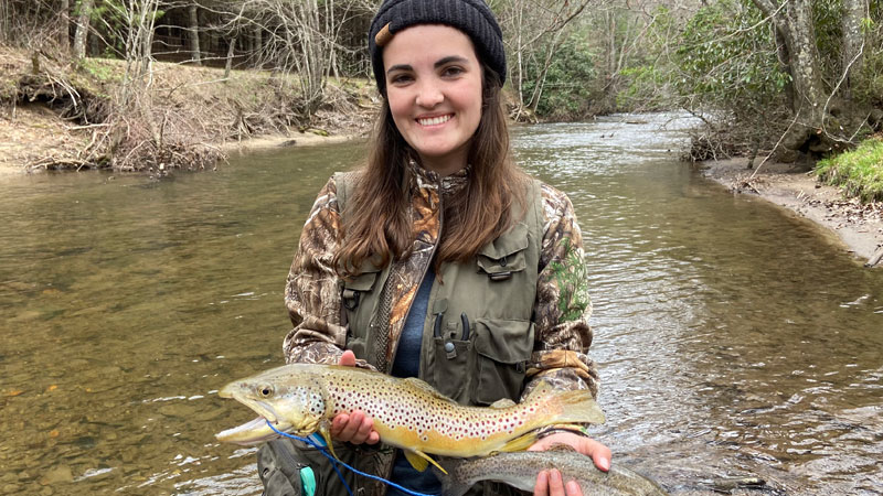 Amber Butner's 18-inch brown trout