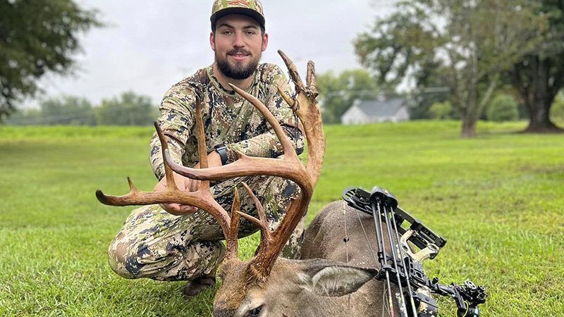 Hayden Wicker of Madison, N.C. killed and opening-day trophy buck in Rockingham County on Sept. 10, 2022 during a morning archery hunt.