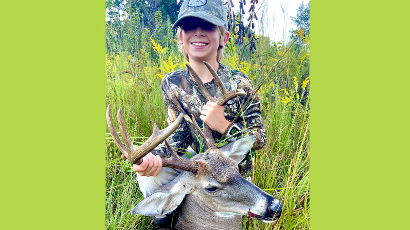 Dalton DuBose of Bluffton, S.C. killed his first deer, a 9-point buck, in Jasper County, SC during the 2022 hunting season.