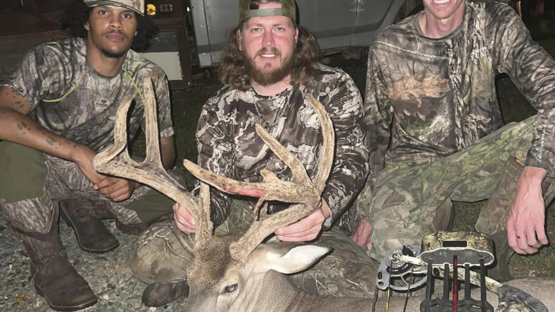 David Lambert of Clinton, N.C. killed an Orange County trophy buck on Sept. 10, 2022 during an evening hunt with his Diamond compound bow.