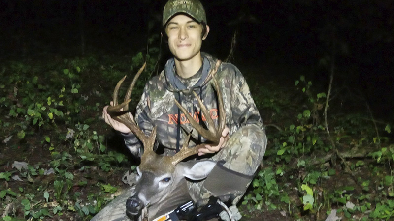 Lukas Eddins, age 18, arrowed a true mountain monster on DuPont State Recreational Forest opening weekend of the 2022 early bow season!
