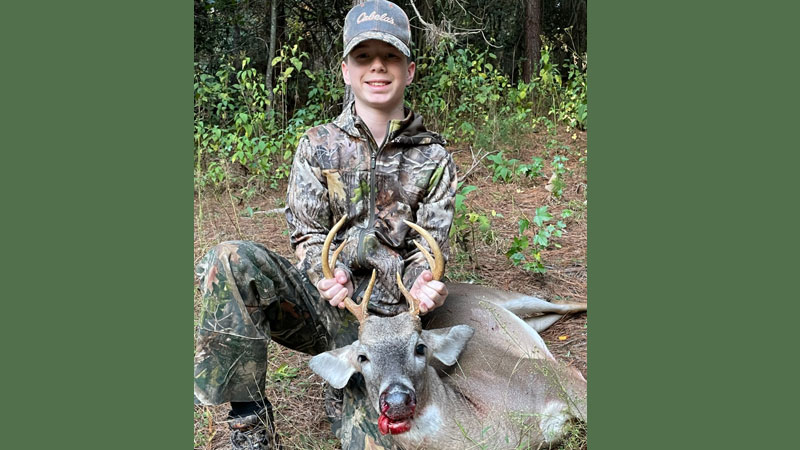 Griffin Crawford, 11-years-old, with his 6-point buck, killed on Oct. 14, 2022 near Liberty, SC.