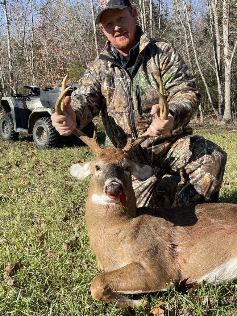 Nathan Helms of Randolph County, NC kills a solid 6-point buck.