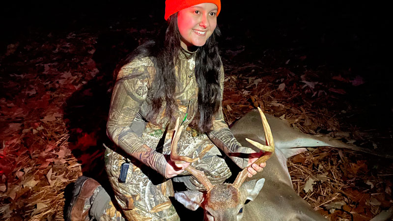 I’m 21-years-old, and I shot this 6 point in Anson County, NC on Nov. 25, 2022. I used a 270 and I was in a ground blind.