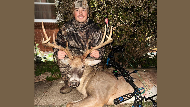 Ethan Smith shot this nice 10 pt November 21 at 5:20 with my Mathews bow, I was hunting in Rockingham County, NC.