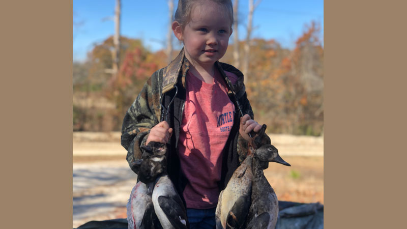 Layla Sanders' first duck hunt