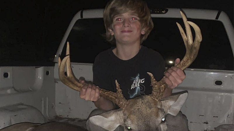 Thomas Phillips, 12-years-old from Sumter, SC, killed a big 12-point buck on Nov. 10, meeting his goal of getting a wall mount this season.