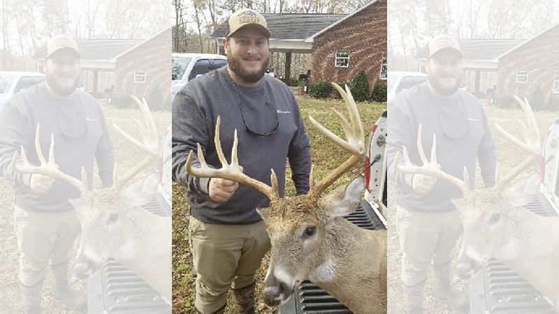Tyler Lambeth of Beaufort, NC killed a mature buck in Davidson County, NC on Nov. 25, 2022 not long after killing a doe.