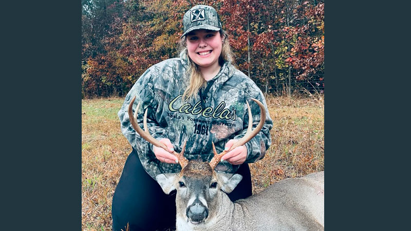 Jaiden Dunn of Snow Camp killed this buck on our family farm, just shy of her 18th bithday Saturday morning Nov 5th.