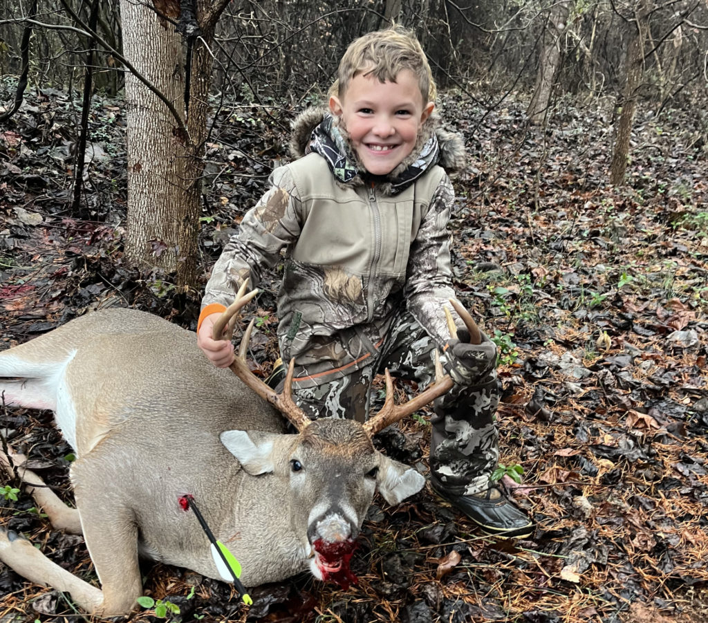 Waylon Brady shot his first deer, and it was a nice buck in Statesville NC on Nov. 16, 2022 at 7 a.m. with a perfect shot.