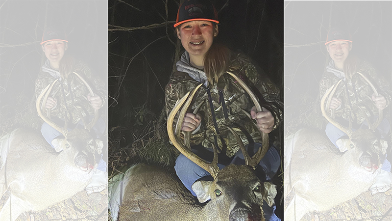 Codi-Layne Ellixson, 13 of Person County, killed her 1st deer ever, and what a unique one it is, with 10 countable points.