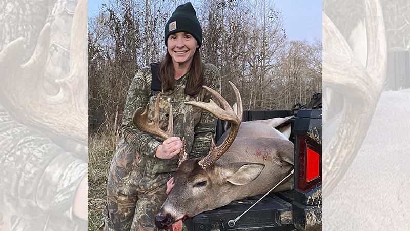 Emily Caughman killed this 12-point buck with this unique rack on Tuesday, Dec. 27, 2022 in Fairfield County, SC.