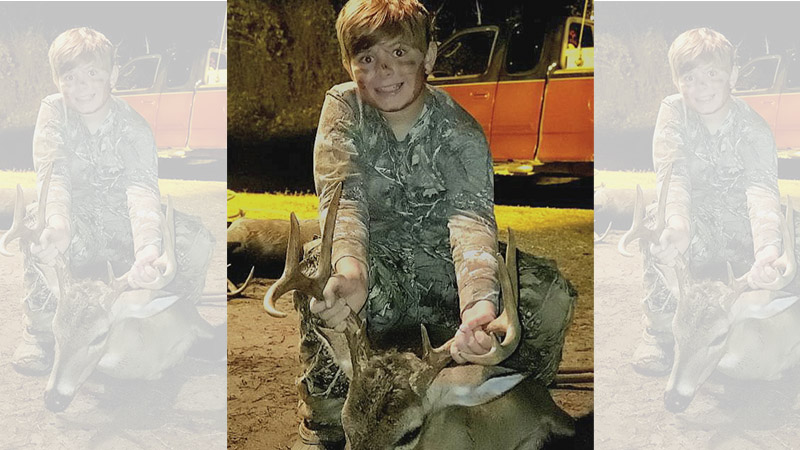 Hunting with a 4th-generation .30-06, youth hunter John Patrick Carroll killed a 9-point buck in Darlington County, SC on Nov. 25, 2022.
