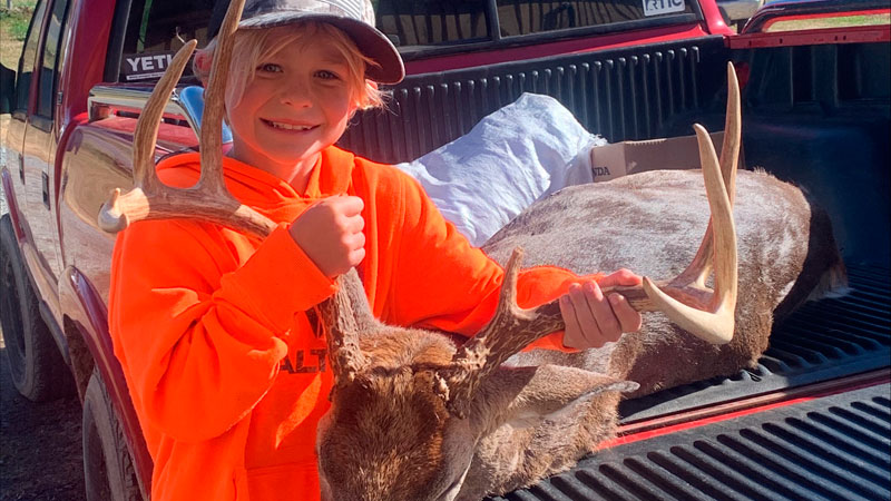 Luke Dawkins, 8-years-old, killled this buck on Nov. 26 in Richmond County, NC.