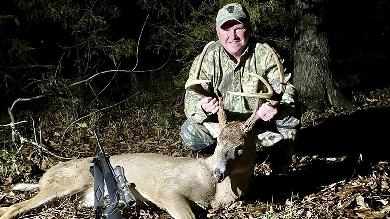 Proud of my father in law and hunting buddy for shooting this unique tall tined buck on December 6th in Alamance County, NC!