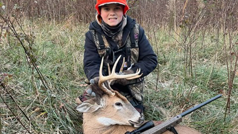 Harrison Baxter connects on Chatham County 9pt Thanksgiving morning! 11-years-old 6.5 Creedmoor.
