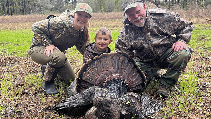 While participating in an NWTF hunt during South Carolina’s turkey hunting Youth Weekend, 6-year-old Gatlin Poland killed a prized gobbler.