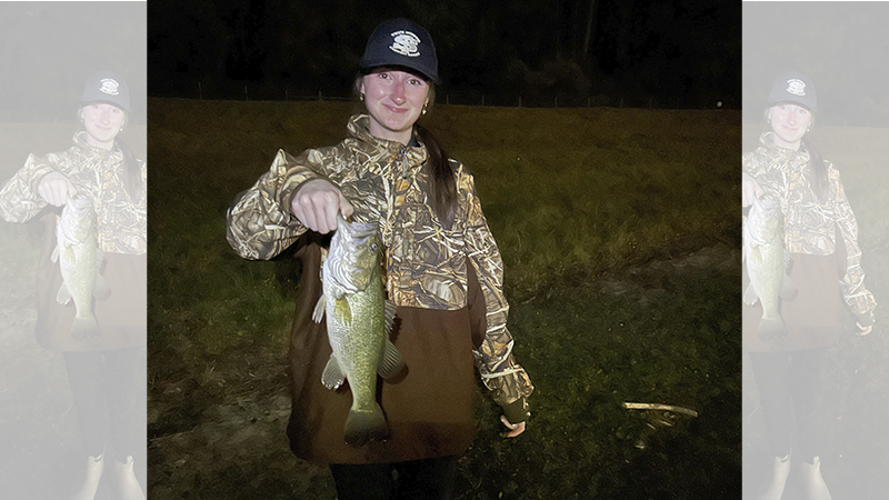 Fifteen-year-old Emma Cairco of Fort Mill, SC was visiting the Myrtle Beach area when she took advantage of some nighttime fishing.