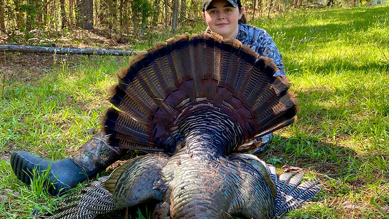 Avid deer hunter Karley Davidson shares her story of catching gobbler fever and tagging out of North Carolina's 2023 turkey hunting season.