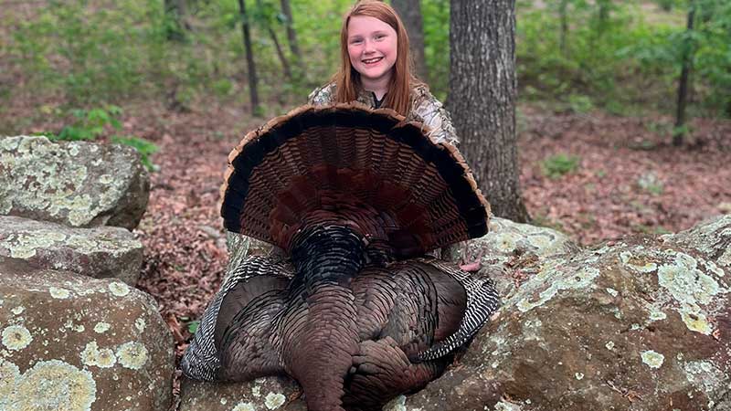 Jacy Cockman, 9-years-old, killed her first gobbler in Randolph County during North Carolina's 2023 turkey hunting season.