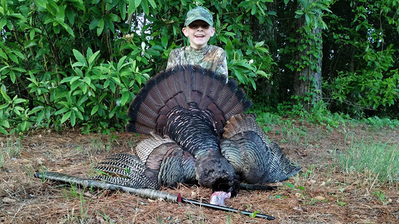 Ethan Amick killed his first turkey, a 5-bearded gobbler, during the 2023 hunting season.