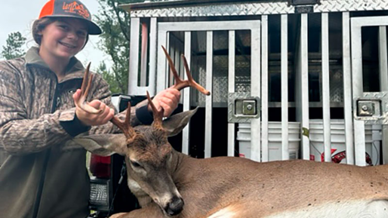 Whitney Handley passed several smaller bucks before taking this 190-pound buck in Pitt County in late September 2023.