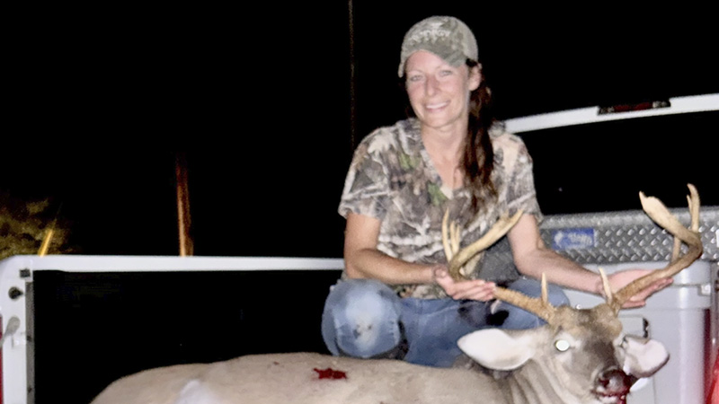 Jessica Williams harvested this mainframe 10-point buck on Sept. 10, 2023 in Sumter County, SC. The deer had a 17-inch inside spread.